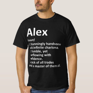 T-shirt ALEX Définition Nom personnalisé Amusant Anniversa