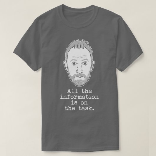 T-shirt Alex Horne Taskmaster Toute L'Information Est Sur (Design devant)