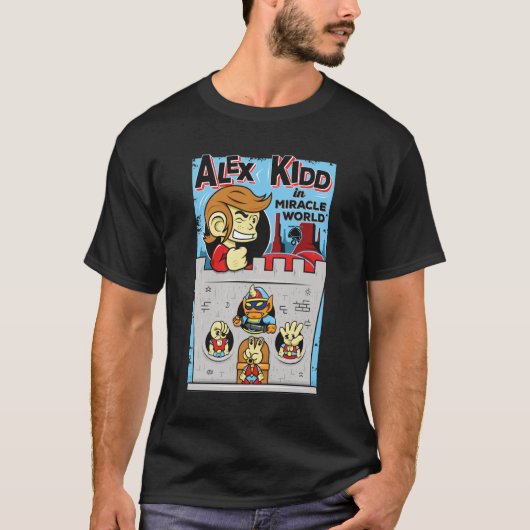 T-shirt Alex Kidd dans Miracle World Classic (Devant)