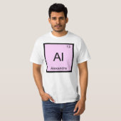 T-shirt Alexandra Nom Chimie Élément Tableau périodique (Devant entier)