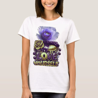 T-shirt AlexDizaine Rose Bleue Aimez-Vous Femme Double