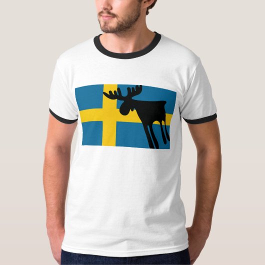 T-shirt Älg / Moose med Svenska flaggan (Devant)