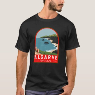 T-shirt Algarve Portugal Retro Travel Art Vintage