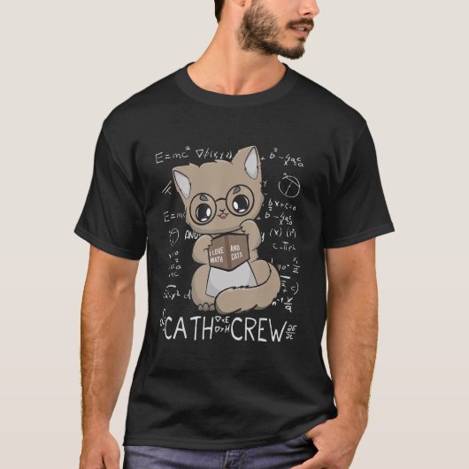 T-shirt Algebra Brown Mathématiques Chat Et Chats Mathémat (Devant)