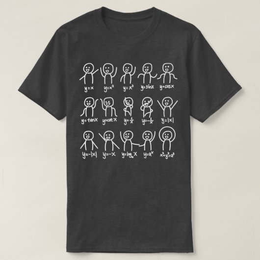 T-shirt Algebra Danse Drôle Graphe Chiffres Math Équation (Design devant)
