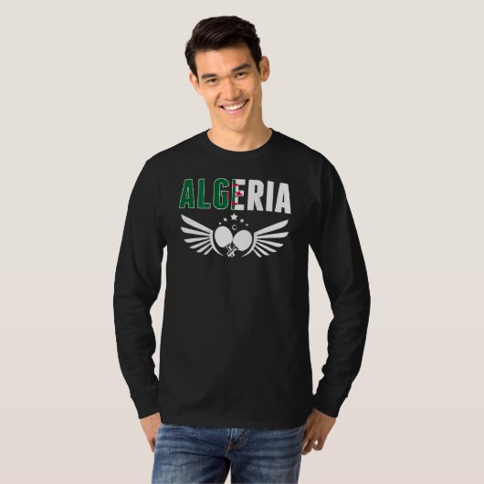 T-shirt Algeria Table Tennis Support Algerian Ping Pong T (Devant entier)