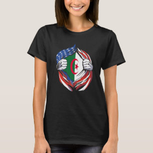 T-shirt Algérie Drapeau Américain Fier de Mon Héritag Algé