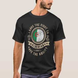 T-shirt Algérie Drapeau Fiers Algériens Hommes et Femmes