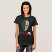 T-shirt ALGÉRIE Empreinte digitale Drapeau J'aime Voyage A (Devant entier)