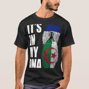 T-shirt Algérien Et Basotho Mélangent Le Drapeau Du Patrim