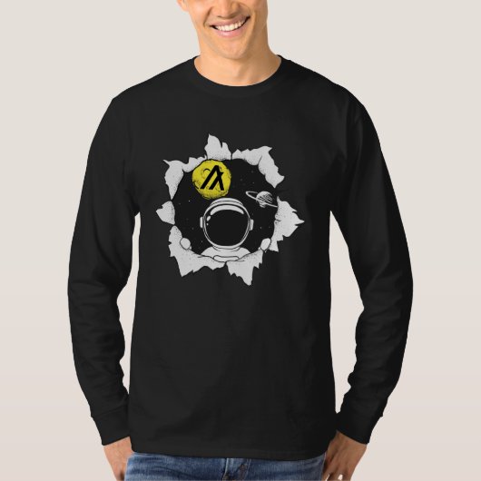 T-shirt Algorand Token Cryptocurrency Space Moon Gear (Devant)