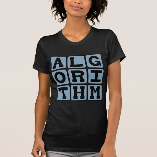 T-shirt Algorithme, Procédure de calcul (Devant)