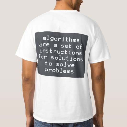 T-shirt Algorithmes Instructions Solutions Résoudre les pr (Dos)