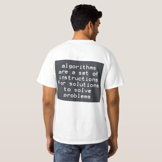 T-shirt Algorithmes Instructions Solutions Résoudre les pr (Dos entier)