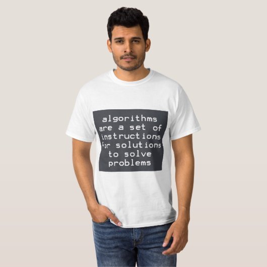 T-shirt Algorithmes Instructions Solutions Résoudre les pr (Devant entier)