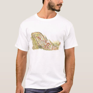 T-shirt Alhambra Grenade Espagne. Vue aérienne