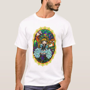 T-shirt "Alice a perdu" Alice chez le chat de Cheshire du