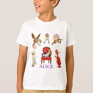 T-shirt Alice à travers le miroir et les amis.