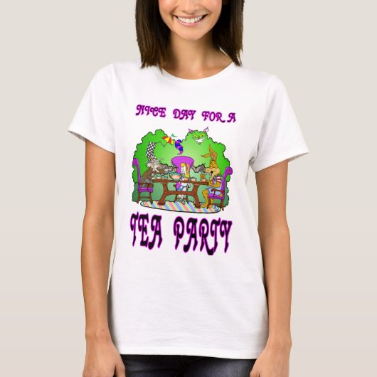 T-shirt Alice a une Tea Party (Devant)