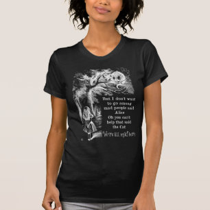 T-shirt Alice au pays des merveilles; Cheshire Chat avec A