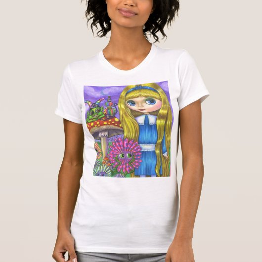 T-shirt Alice au pays des merveilles et le caterpillar Tee (Devant)