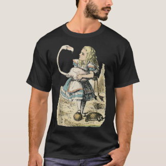T-shirt Alice au pays des merveilles Flamant rose et héris