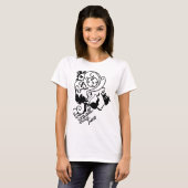 T-shirt Alice au pays des merveilles. Illustration silhoue (Devant entier)