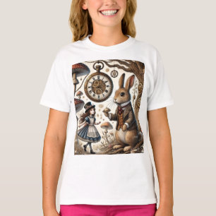 T-shirt Alice au pays des merveilles Thé Art lapin blanc