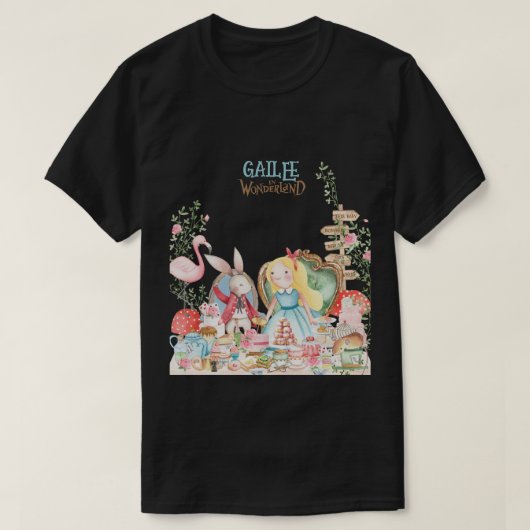 T-shirt Alice Aventures dans Woderland Anniversaire Tea Pa (Design devant)