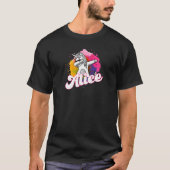 T-shirt Alice Belle Fille Nom Avec Cool Dabbing Unico (Devant)