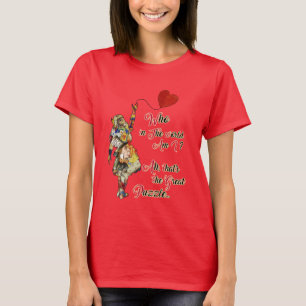 T-shirt Alice, citation vintage de collage de &Rabbit fou