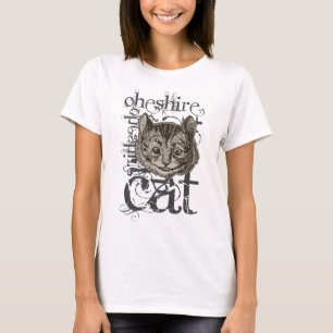 T-shirt Alice dans la grunge de chat de Cheshire du pays