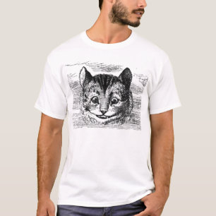 T-shirt Alice dans la tête de flottement du chat de