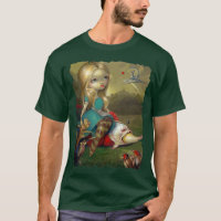 Alice dans le goth d'inculte de CHEMISE d'oiseaux