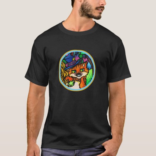 T-shirt Alice dans le joueur de poker de chat de Cheshire (Devant)