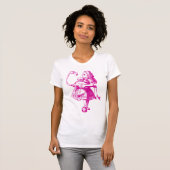 T-shirt Alice et Flamant rose ont encré le rose (Devant entier)