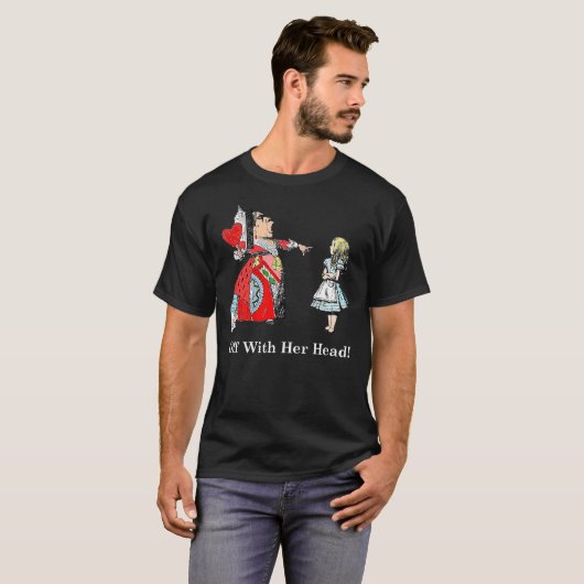 T-shirt Alice et la reine des coeurs avec sa tête T (Devant entier)