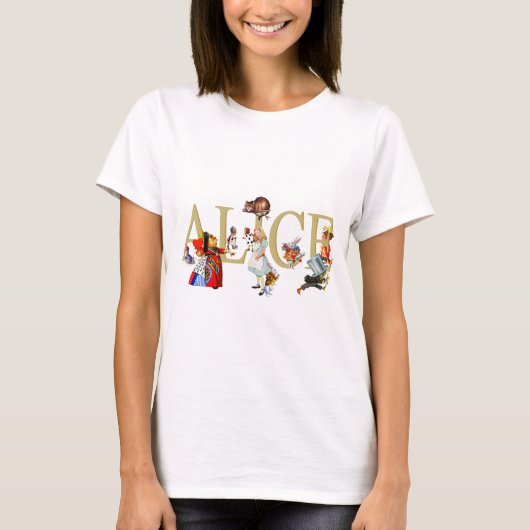 T-shirt Alice et le pays des merveilles et amis (Devant)