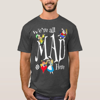 T-shirt Alice Folle Chapeau Tout Fou Ici Rabbitea Fête des