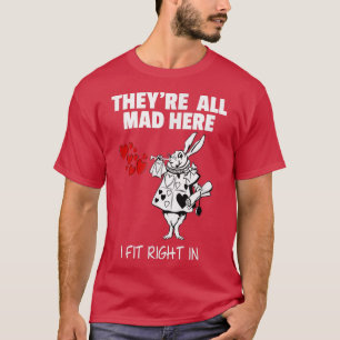 T-SHIRT ALICE IN WONDERLAND CHEMISE DE RABBIT BLANC 