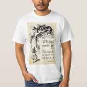 T-shirt Alice in Wonderland - Citation Cheshire Cat - Où S (Devant)