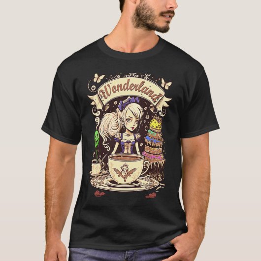 T-shirt Alice in Wonderland  Teaparty (Devant)