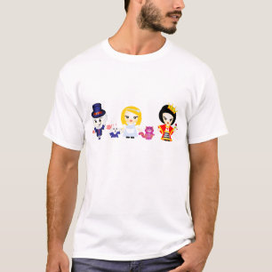 T-shirt Alice, la reine et le chapelier fou