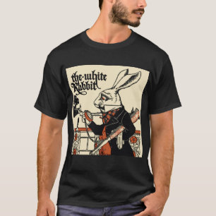 T-shirt Alice Lapin Blanc Classique Wonderland