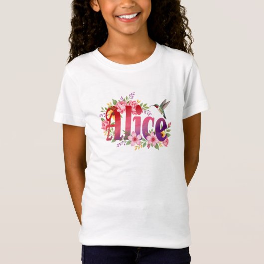 T-Shirt Alice - Personalised Shirt  - For Kids (Devant)