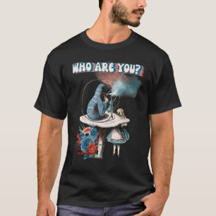 T-shirt Alice Wonderland Caterpillar Fumer Hookah Pipe