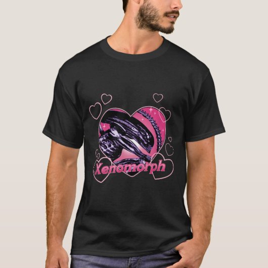 T-shirt Alien 3 Valentine's Day Loving Xenomorph Heart Rtr (Devant)