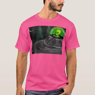 T-shirt Alien Acrylique Crusin Ufo Sur Toile