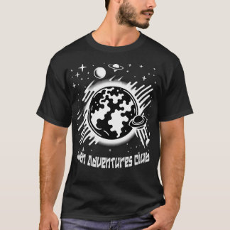 T-shirt Alien Adventures Club Illustration Galactique Pour
