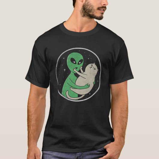 T-shirt alien amour chat aussi (Devant)